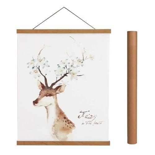 Sanauto Posterleiste Posterschiene Poster, Magnet Magnetische Holz Poster Aufhänger Halter Rahmen Leisten Bild Bilderleiste Bilderrahmen 35x50 35x45(35cm, Teak) von Sanauto