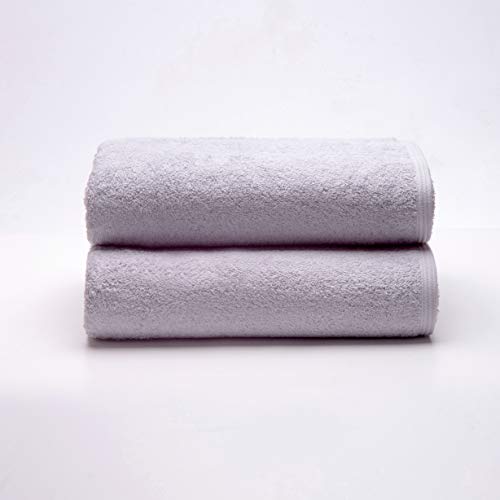 Sancarlos - 2er-Set Ocean Duo Badetücher, Hellgrau, 100% Baumwolle, 550 g/m² von Sancarlos