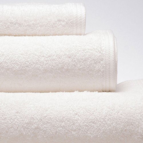 Sancarlos - 2er-Set Ocean Duo Badetücher, Weiß und Rauch, 100% Baumwolle, 550 g/m² von Sancarlos