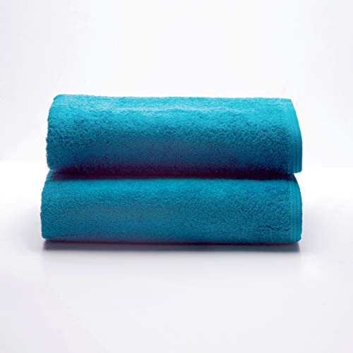 Sancarlos - 2er-Set Ocean-Handtücher, Smaragdfarben, 100% Baumwolle, 550 g/m² von Sancarlos