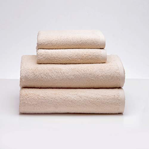 Sancarlos Set mit 4 Ocean-Tüchern, 2 Waschlappen und 2 Duschtüchern, Beige, 100% Baumwolle, 550 g/m² von Sancarlos