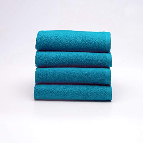 Sancarlos - 4er-Set Ocean-Handtücher, Smaragdfarben, 100% Baumwolle, 550 g/m² Sancarlos - 4er-Set Ocean-Handtücher, Smaragdfarben, 100% Baumwolle, 550 g/m² von Sancarlos
