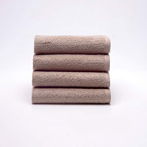 Sancarlos - 4er-Set Ocean-Handtücher, Steinfarben, 100% Baumwolle, 550 g/m² von Sancarlos