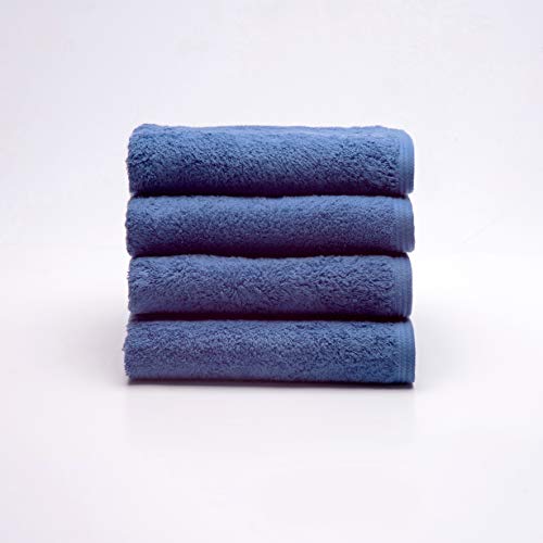 Sancarlos - 4er-Set Ocean-Handtücher, dunkelblau, 100% Baumwolle, 550 g/m² von Sancarlos