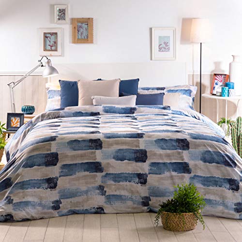 Sancarlos Atlantisch Bedruckte Bettbezüge, Polyester, blau, 135 von Sancarlos