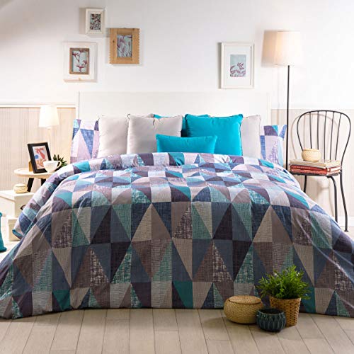 Sancarlos Aqua Bedruckte Bettbezüge, Polyester, blau, Bett 150 cm von Sancarlos