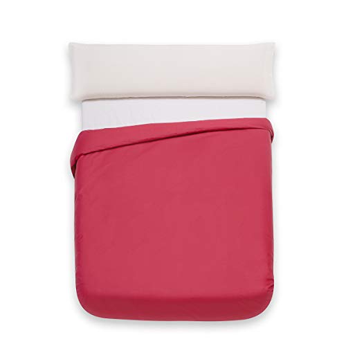 Sancarlos Basic-Bettbezug, einfarbig, 100 % Baumwolle, Himbeere, für 105-cm-Bett (500500660314) von Sancarlos