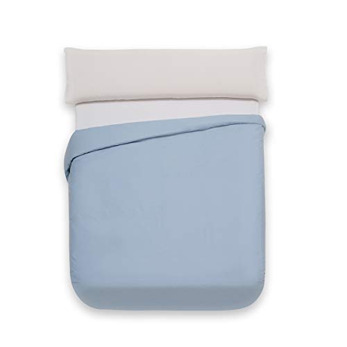 Sancarlos Kombi-Bettbezug, Hellblau, 100 % Perkal-Baumwolle, für 105 cm Bett von Sancarlos