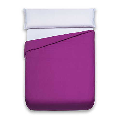 Sancarlos - Bettbezug Violett - Leicht zu bügeln - 100% Baumwolle - Kombinierbar zwischen Ja, Bett 150 cm von Sancarlos