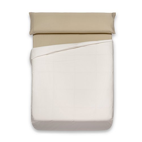 Sancarlos Bettbezug, bügelleicht, 100% Baumwolle, für Betten mit 150 cm Breite, cremefarben von Sancarlos