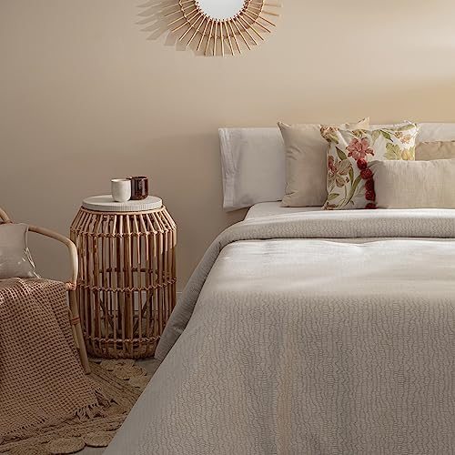 Sancarlos Bettbezug Jacquard Aleli, 50% Baumwolle, 50% Polyester, (Bett 105, Stein) von Sancarlos