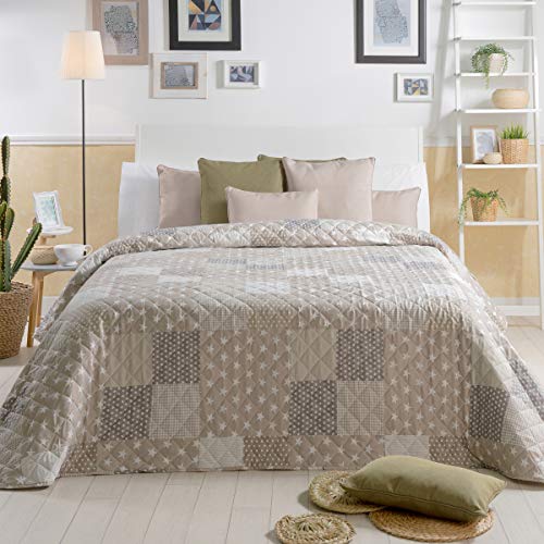 Sancarlos Young Tagesdecke Bouti, Polyester, cremefarben, 200x270 cm von Sancarlos