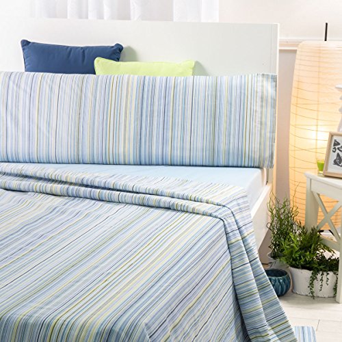 Sancarlos catullo bettlaken, Polyester Baumwolle Polycotton, blau, Bett 150 cm von Sancarlos