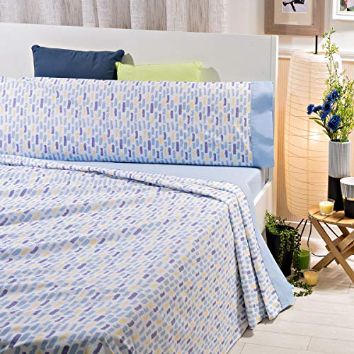 Sancarlos Farben Bettwäsche-Sets, Polyester, blau, Bett 90 cm von Sancarlos