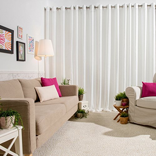 Sancarlos Duschvorhang aus flauschigem Samanta, 100% Polyester, Grau, 270 x 140 cm von Sancarlos
