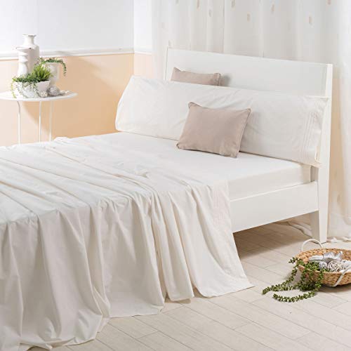 Sancarlos JARETA Gestickte Blätter, Baumwolle, cremefarben, Bed 135 von Sancarlos