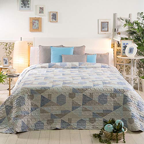 Sancarlos Kim BOUTI Bettdecke, für 90 cm breite Betten, Blau von Sancarlos