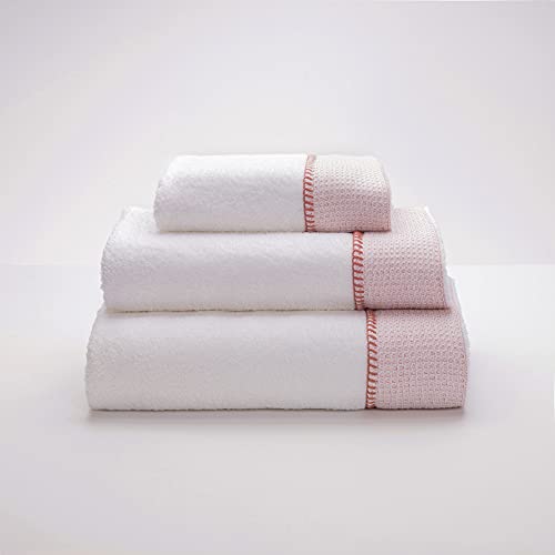 Sancarlos LUNARIA Badetuch, 100% Baumwolle, Frottee, Weiß, Größe 100 x 150 cm von Sancarlos