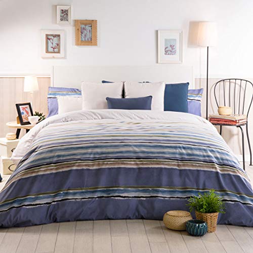 Sancarlos See Bedruckte Bettbezüge, Polyester, blau, Bett 90 cm von Sancarlos