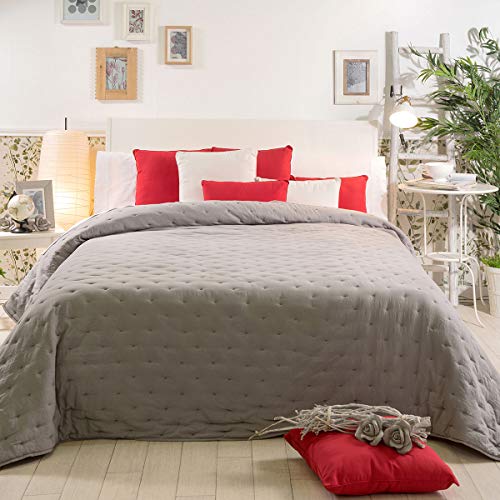 Sancarlos Maison Bettdecke, für 90 cm breite Betten, Grau von Sancarlos
