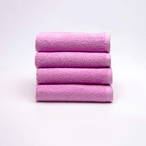 Sancarlos - 4er-Set Ocean-Handtücher, Farbe Rosa, 100% Baumwolle, 550 g/m² von Sancarlos