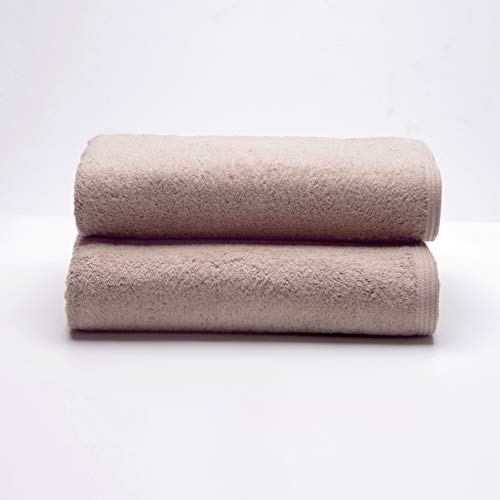 Sancarlos - 2er-Set Ocean Duo Badetücher, Steinfarben, 100% Baumwolle, 550 g/m² von Sancarlos