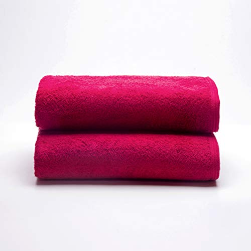 Sancarlos - 2er-Set Ocean-Handtücher, Farbe Granatrot, 100% Baumwolle, 550 g/m² Sancarlos - 2er-Set Ocean-Handtücher, Farbe Granatrot, 100% Baumwolle, 550 g/m² von Sancarlos