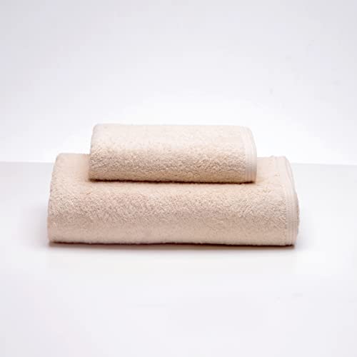 Sancarlos Ocean-Handtücher für Waschbecken und Dusche, Beige, 100 % Baumwolle, 550 g/m² von Sancarlos