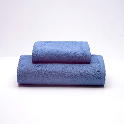 Sancarlos Ocean-Handtücher für Waschbecken und Dusche, Dunkelblau, 100% Baumwolle, 550 g/m² von Sancarlos