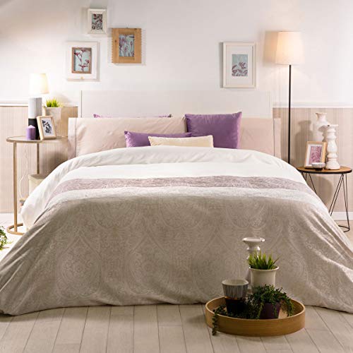 Sancarlos Roland Bettbezug, Bestickt, cremefarben, für Bett mit 90 cm Breite von Sancarlos