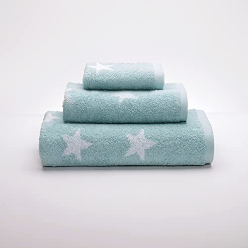 Sancarlos Set mit 3 Handtüchern, Farbe Nilo, 100% Baumwolle, Handtuch, Waschbecken und Dusche von Sancarlos