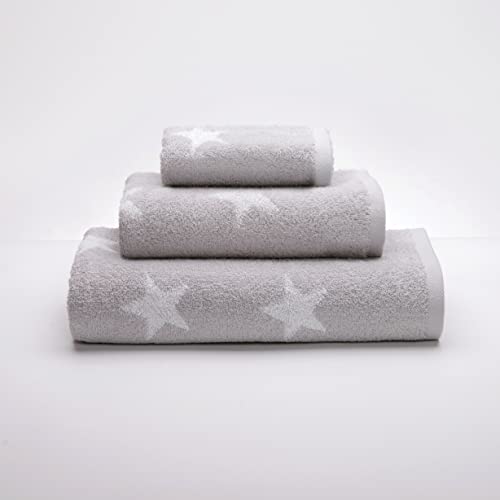 Sancarlos Set mit 3 Handtüchern, grau, 100 Baumwolle, Handtuch, Waschbecken und Dusche, 252203020202, 1 TOCADOR + 1 LAVABO + 1 DUCHA von Sancarlos