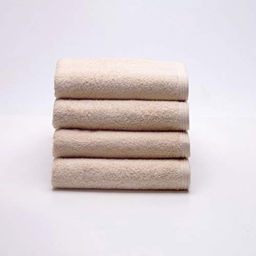 Sancarlos - Set mit 4 Handtüchern, Beige, 100% Baumwolle, 550 g/m² von Sancarlos