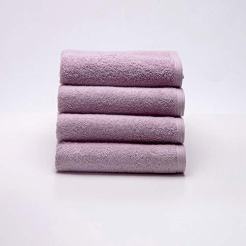 Sancarlos - Set mit 4 Handtüchern, Malve, 100% Baumwolle, 550 g/m² von Sancarlos