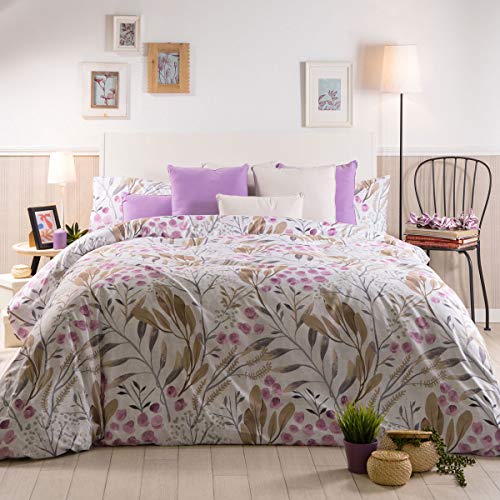 Sancarlos Siena Bedruckte Bettbezüge, Polyester, weiß, Bett 135 cm von Sancarlos