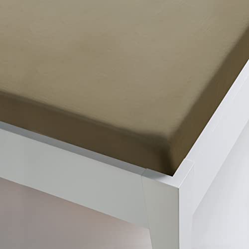 Sancarlos Spannbettlaken, zweifarbig, olivgrün, 100% Perkal-Baumwolle, für Betten mit 80 cm Breite Sancarlos Spannbettlaken, zweifarbig, olivgrün, 100% Perkal-Baumwolle, für Betten mit 80 cm Breite von Sancarlos