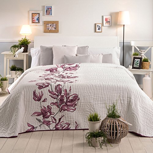 Sancarlos Tagesdecke, Polyester, lila, Einzelbett, 180 x 270 x 1 cm von Sancarlos