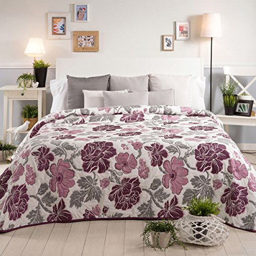 Sancarlos Tamar Bettdecke, Polyester, lila, Einzelbett, 180 x 270 x 1 cm von Sancarlos