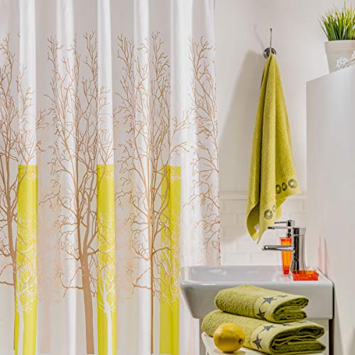 Sancarlos Trees Duschvorhang, Polyester, Gelb, Einheitsgröße von Sancarlos