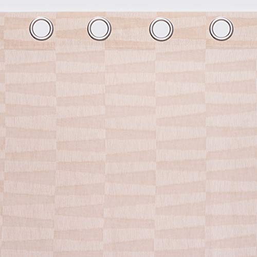 Sancarlos Bricks Vorhang, Polyester, Rosa, 140x270 cm von Sancarlos