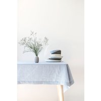 Eisblau Leinen Tischdecke, Weiche Handgemachte Natürliche Blaue Blau Hochzeit Tischdecke von SandSnowLinen