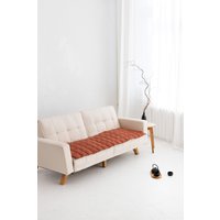 Gesteppte Leinen Couch Abdeckung, Matte, Gestepptes Sofa Topper Pad, Haustier Beschützer von SandSnowLinen