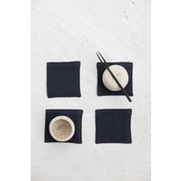 Graues Leinen Untersetzer Set, Wiederverwendbare Untersetzer, Tasse von SandSnowLinen