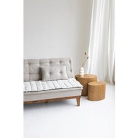 Leinen Couch Haustier Matte, Schutz, Gesteppte Abdeckung, Sofa Topper Auflage, Bank Sitz von SandSnowLinen