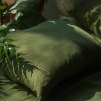 Grüner Leinen Kissenbezug, Unikat Zierlicher Kissenbezug Grüner Leinen Kissenbezug, Unikat Zierlicher Kissenbezug von SandSnowLinen