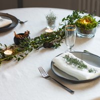 Leinen Servietten Set, Weiße Leinenservietten, Hochzeitsservietten, Reines Servietten, Gehärtete Gestickte Ecken von SandSnowLinen