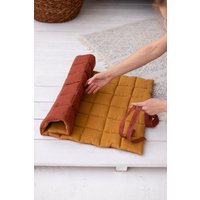 Leinen Unterlage, Hundebett, Bett Für Unterwegs, Waschbares Haustierbett von SandSnowLinen