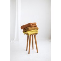 Leinen Waffel Handtuch, Leinen Hände Handtuch, Badetuch Orange Gebrannt, Badetuch Strandtuch, Gästetuch Saunatuch von SandSnowLinen