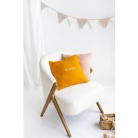 Personalisierte Leinen Kissenbezug Mit Namen, Bestickt Babyzimmer Kissenbezug, Kinderzimmer Name von SandSnowLinen