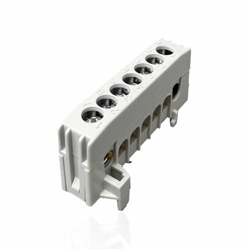 SD ProfiLine Nullleiterklemme N7-F2 blau/ PE7-F2 grün/gelb/ A7-F2 grau, 7-polig, 1 Stück (grau) von Sandach